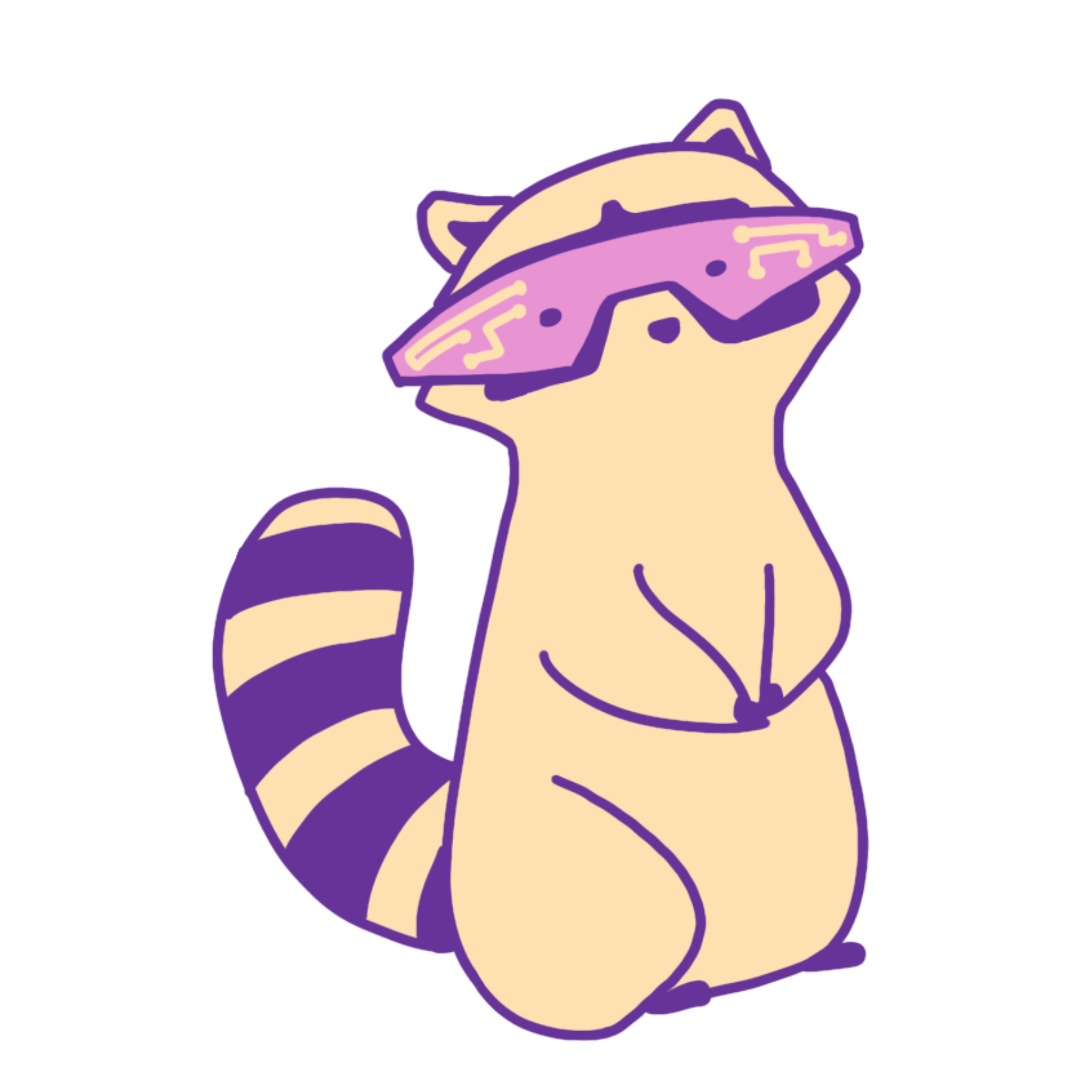 HackMerced X Mascot CyberPunk Raccoon by Megan Ciraulo